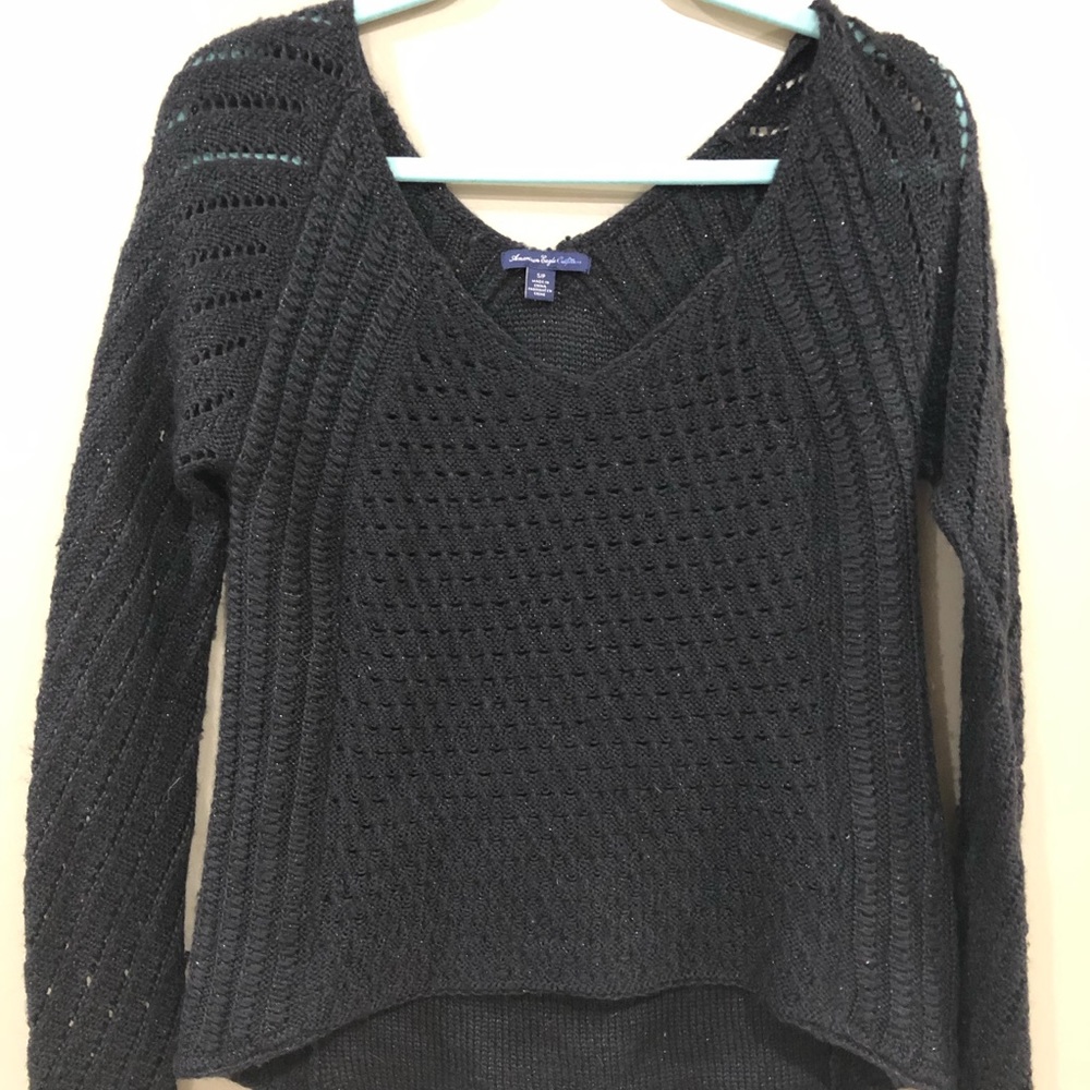 American Eagle vneck off the shoulder sweater